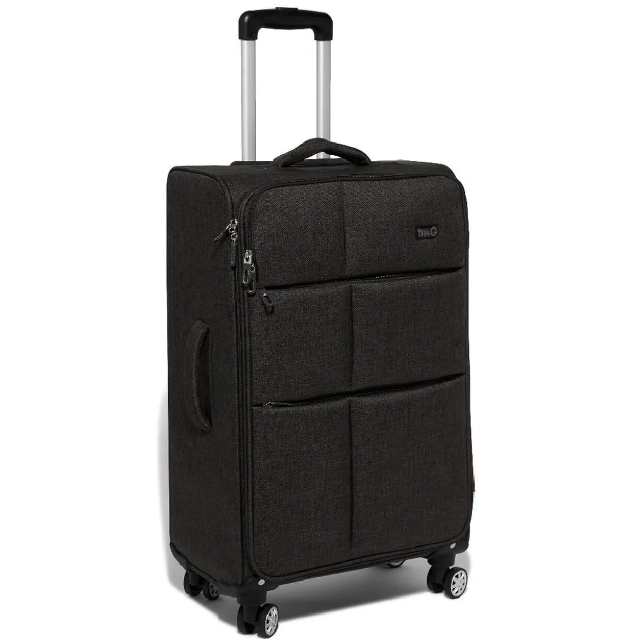 Valise trolley souple roues multidirectionnelles gris H60 cm