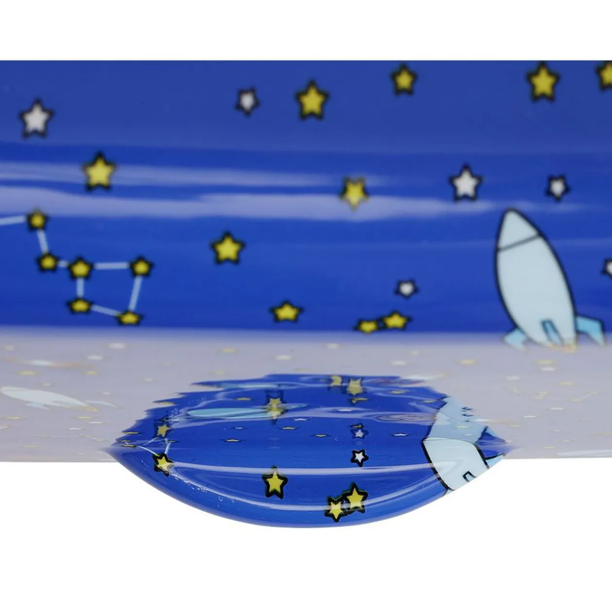 Valise trotteur enfant bleu 47x31xH23,5 cm