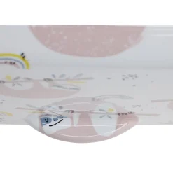 Valise trotteur enfant rose blanc 47x31xH23,5 cm