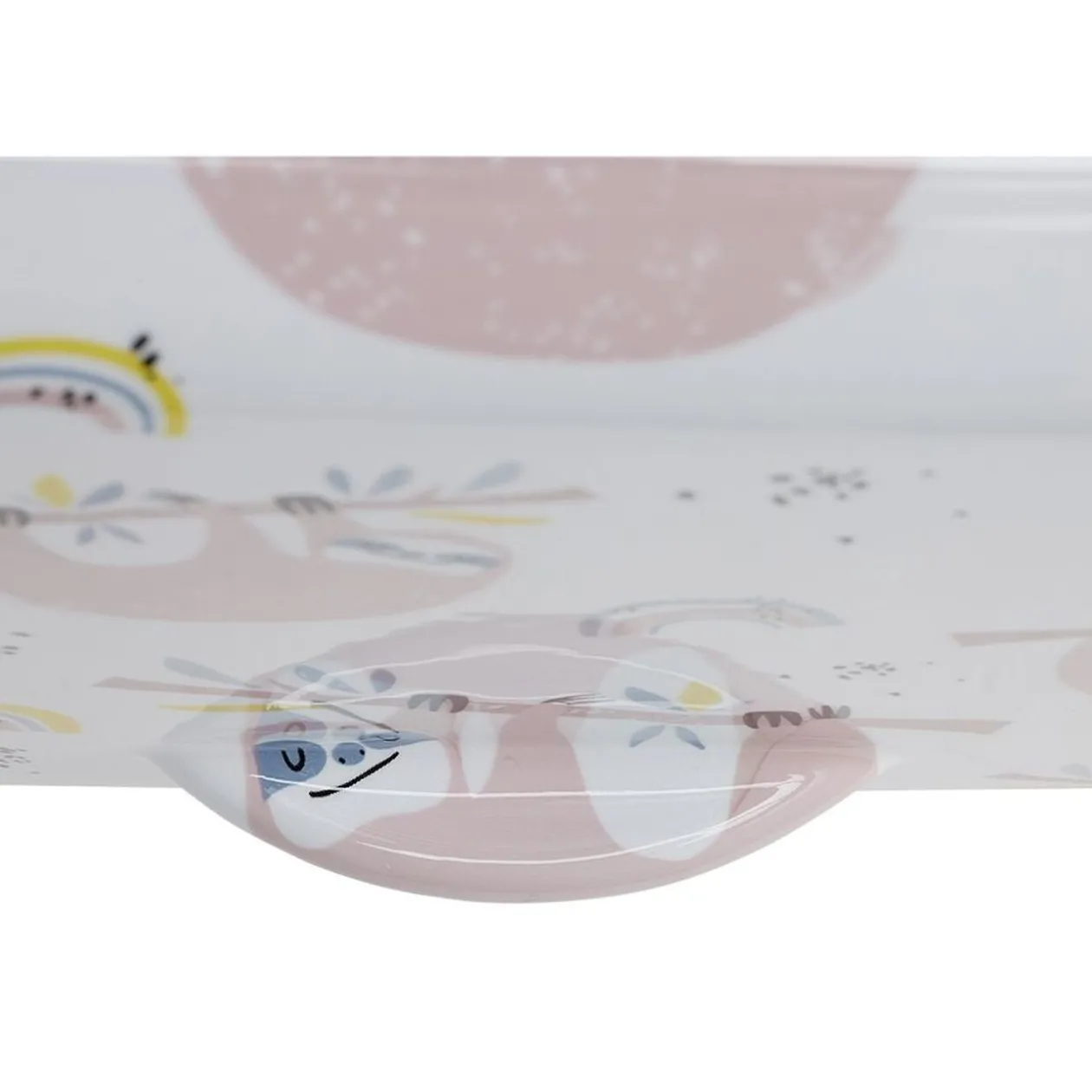 Valise trotteur enfant rose blanc 47x31xH23,5 cm