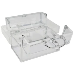 Vanity transparent 3 compartiments