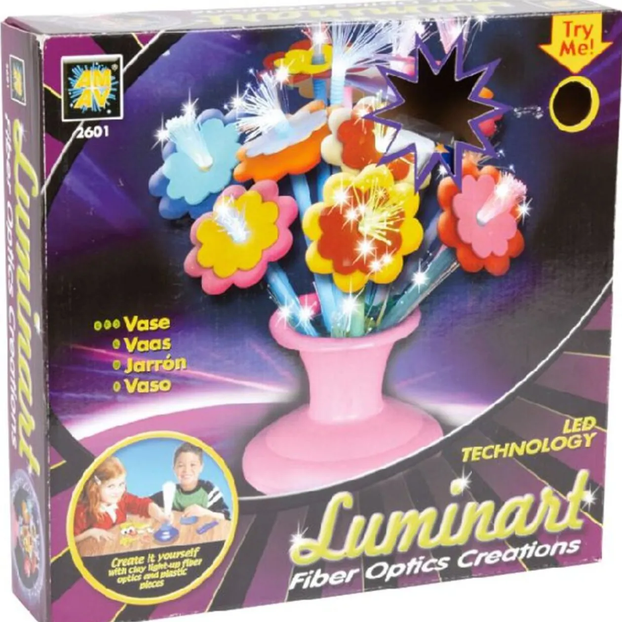 Vase de fleurs lumineuses à confectionner