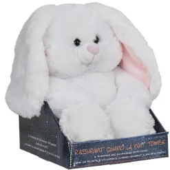 Veilleuse peluche lapin blanc lumineux