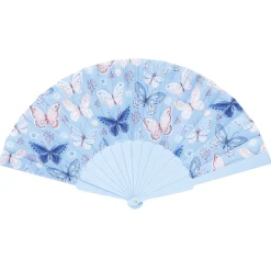 Éventail en polyester imprimé - 3 modèles