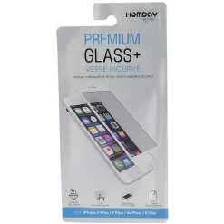 Verre trempé incurvé pour Iphone 6 Plus, 6S Plus, 7 Plus et 8 Plus transparent et blanc