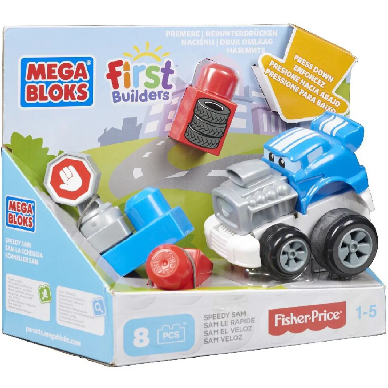 Véhicule à friction Méga blocks Fisher Price Sam le rapide