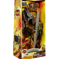 Véhicule de mission militaire et figurine