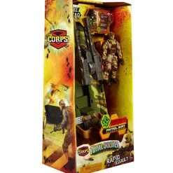 Véhicule de mission militaire et figurine