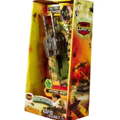 Véhicule de mission militaire et figurine