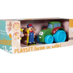 Véhicule et figurine ferme ou savane