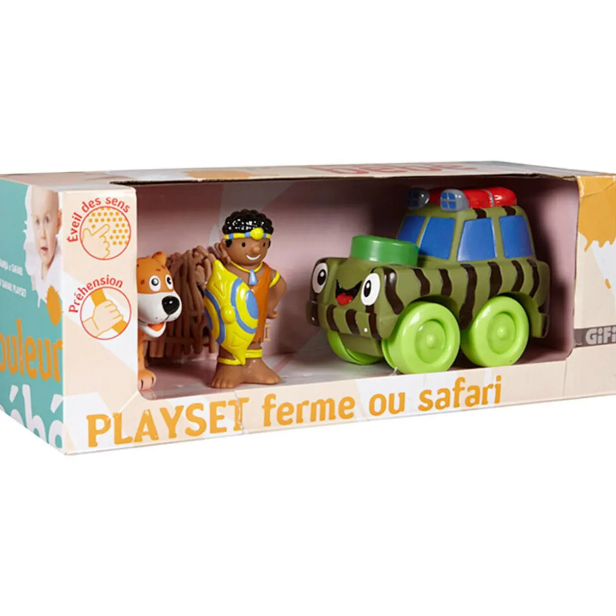 Véhicule et figurine ferme ou savane