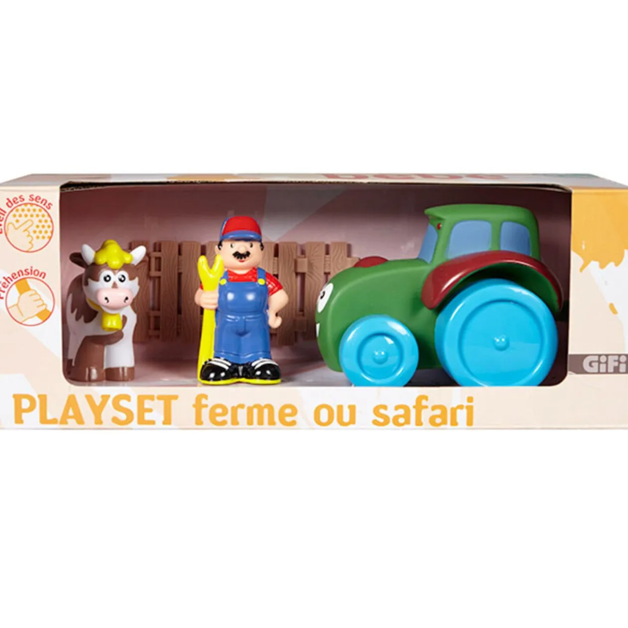 Véhicule et figurine ferme ou savane