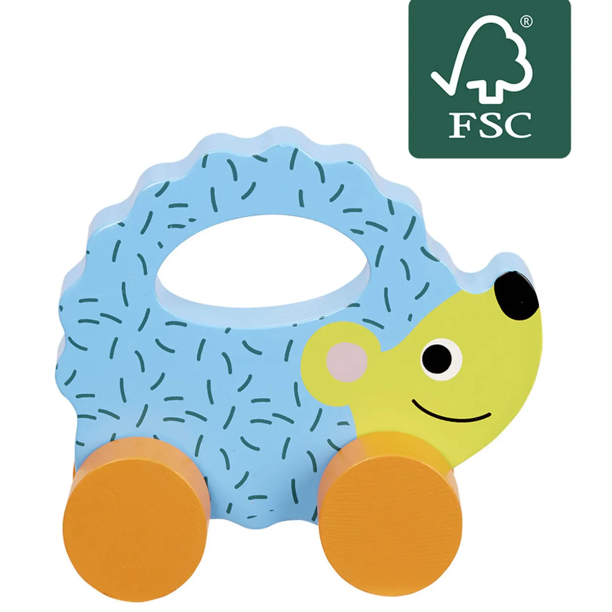 Véhicule hochet en bois