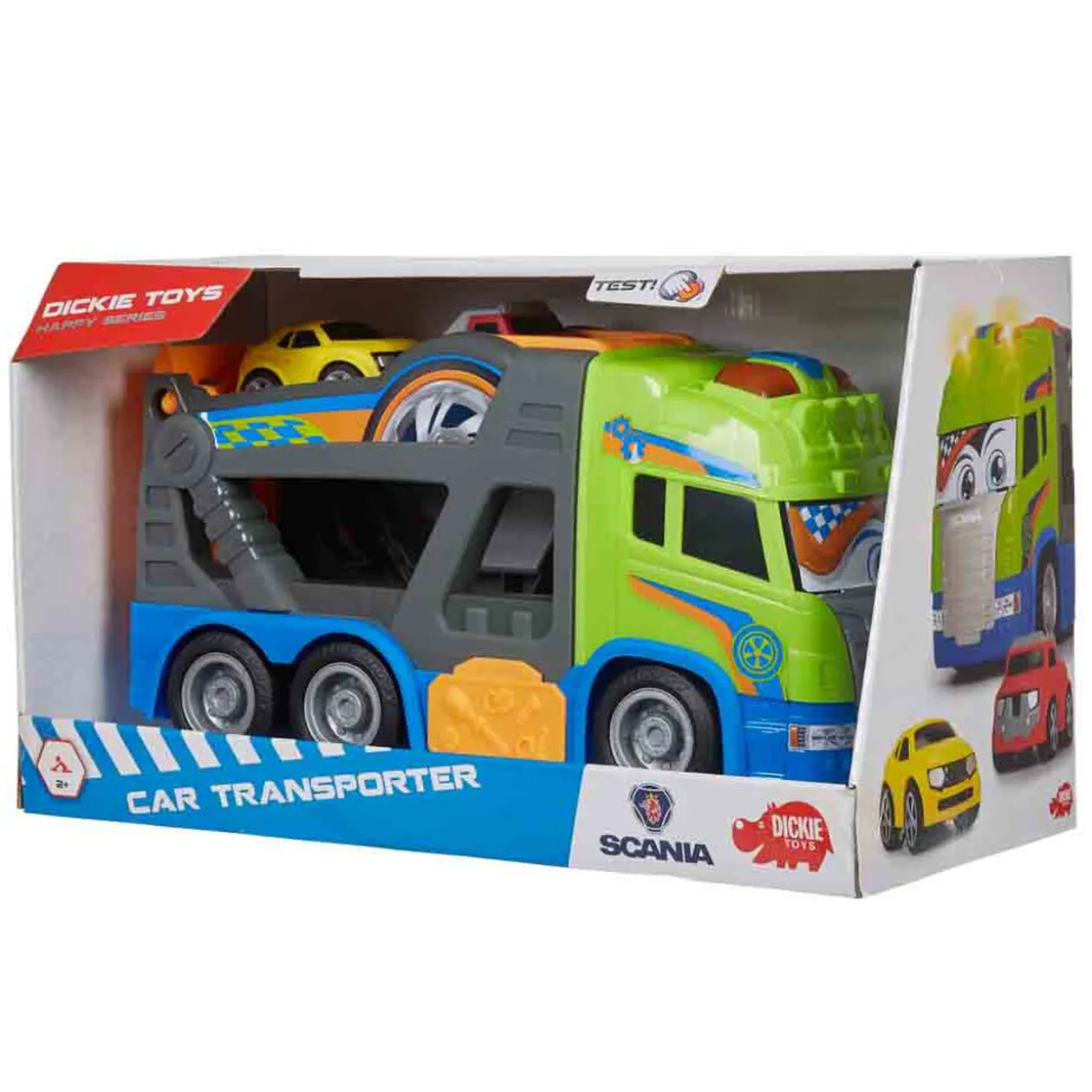 Véhicule transporteur de voitures Scania sonore et lumineux