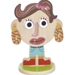 Visage mystère à composer bois certifié FSC® - 64 pièces