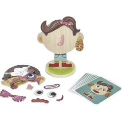 Visage mystère à composer bois certifié FSC® - 64 pièces