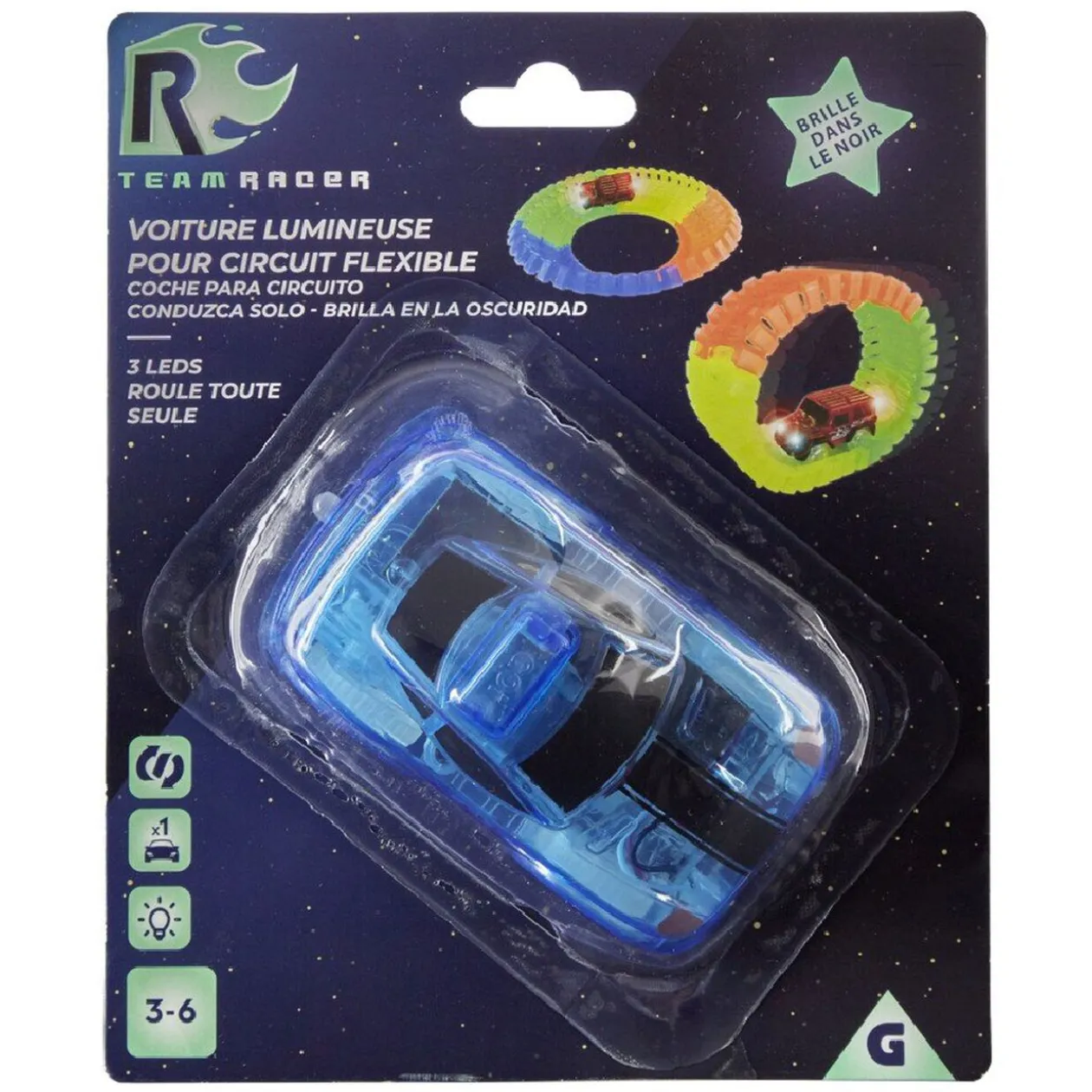 Voiture 3 LED pour circuit flexible lumineux