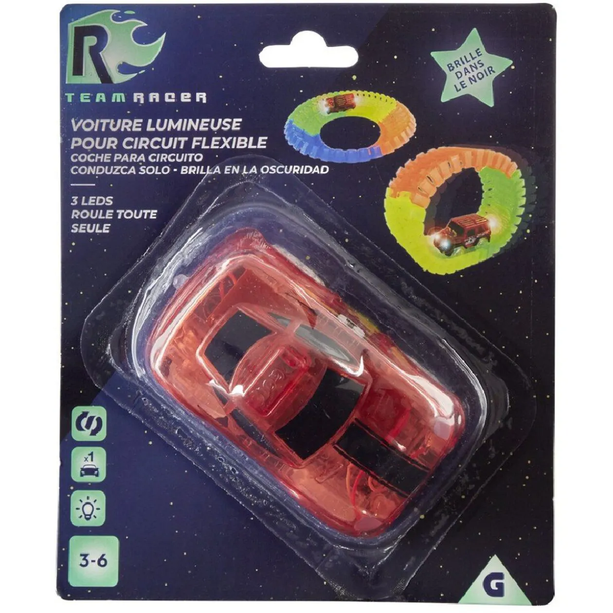 Voiture 3 LED pour circuit flexible lumineux