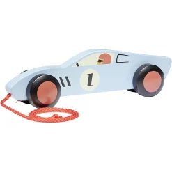 Voiture course à tirer en bois