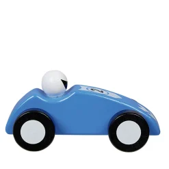 Voiture de course et son pilote en bois - 2 modèles