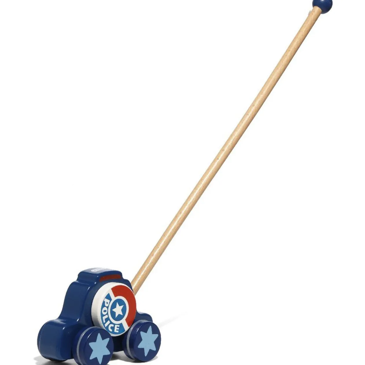 Voiture de police bois à pousser