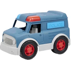 Voiture de police plastique bleu 26x15xH18,2 cm