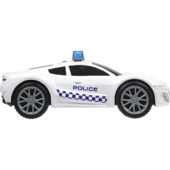 Voiture de police sonore et lumineuse blanche