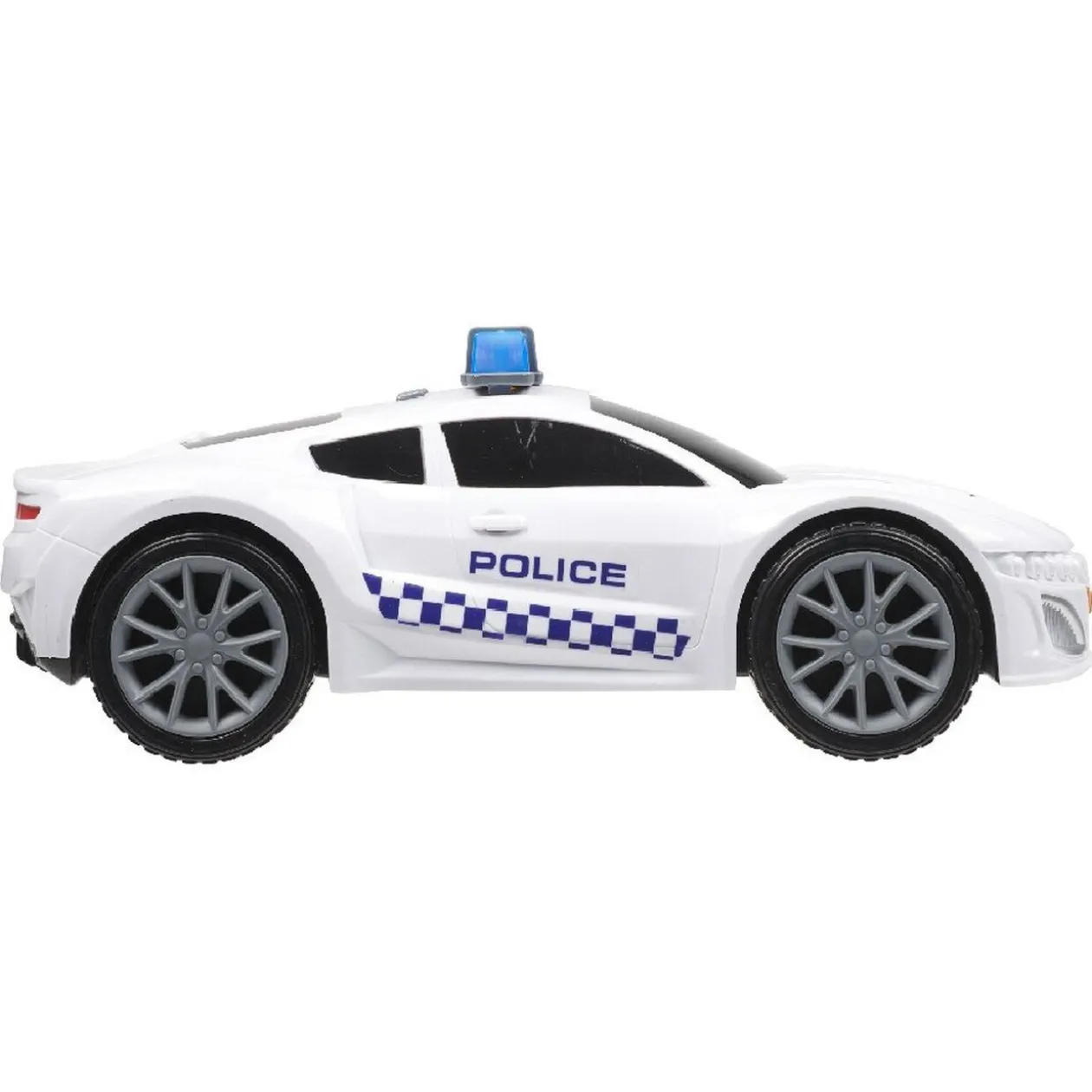 Voiture de police sonore et lumineuse blanche