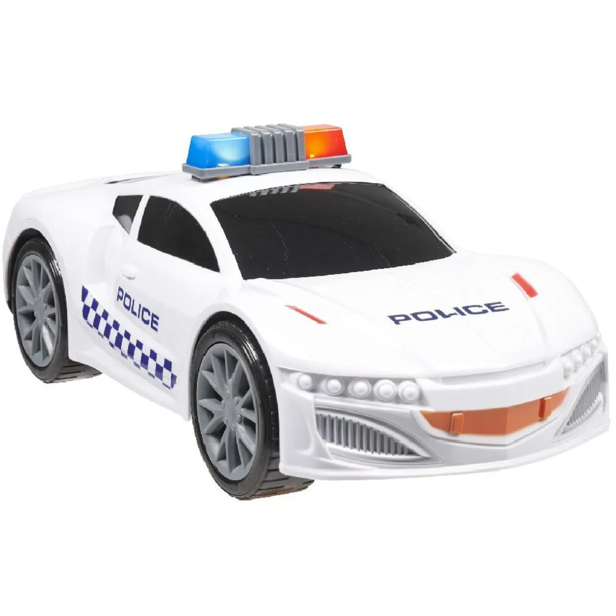 Voiture de police sonore et lumineuse blanche