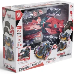 Voiture radiocommandée 2 en 1 effets sonores et visuels