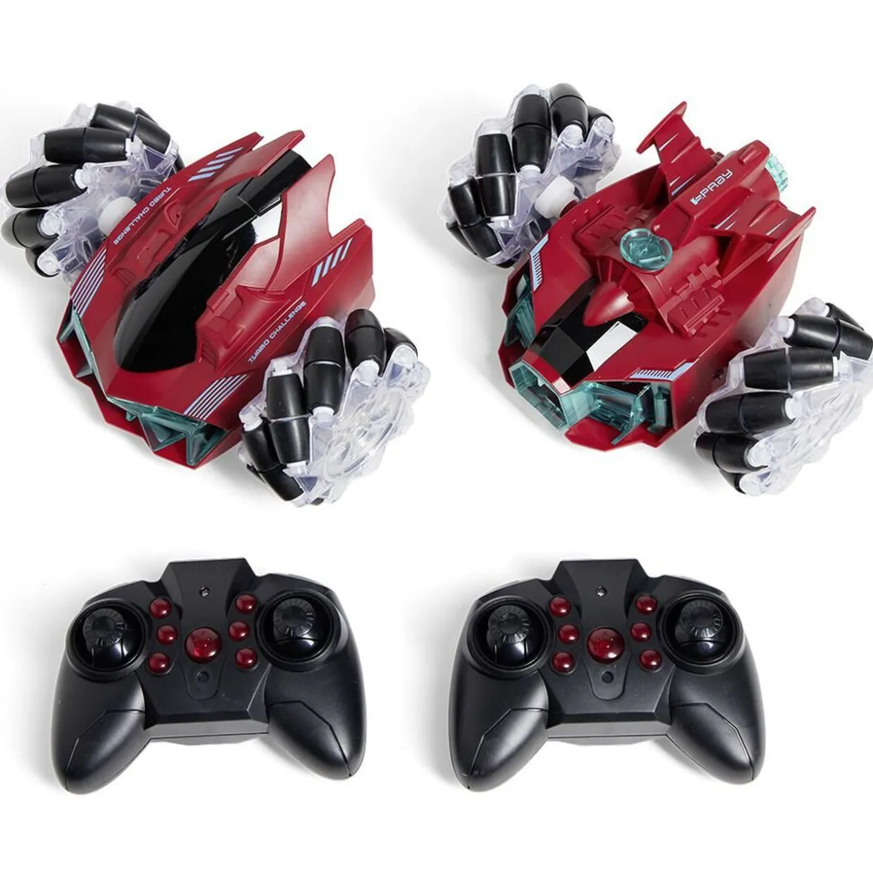 Voiture radiocommandée 2 en 1 effets sonores et visuels