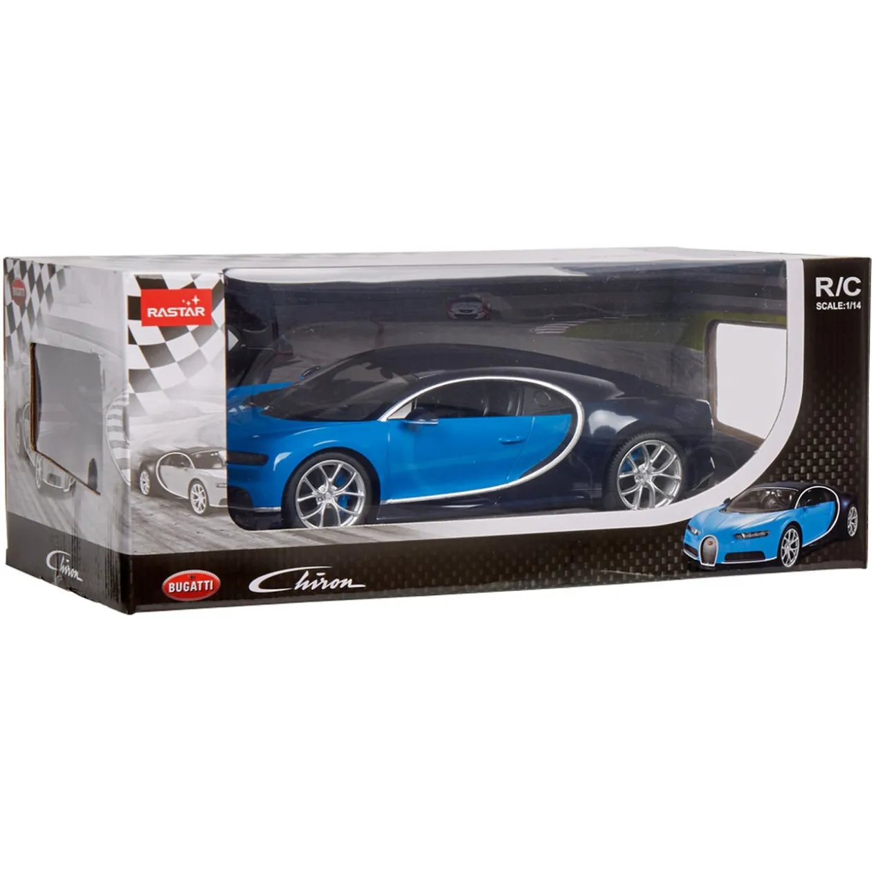Voiture radiocommandée Bugatti Chiron 1/14 bleu noir