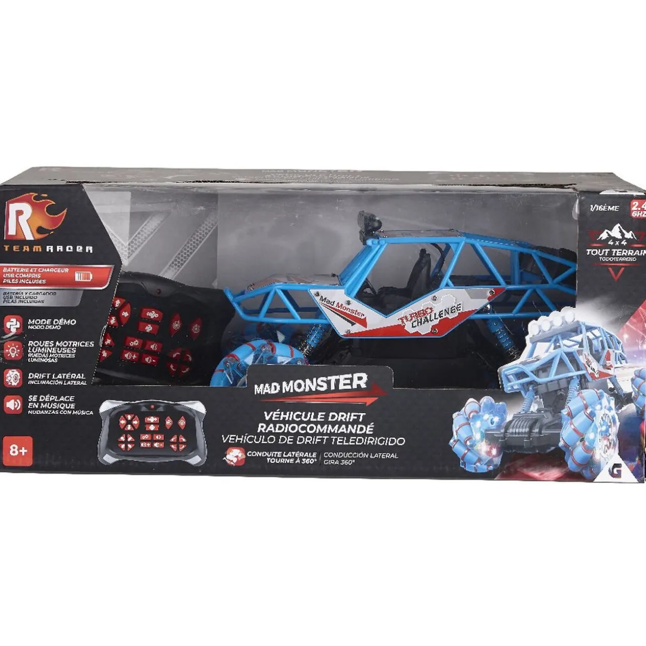 Voiture radiocommandée 4x4 Drift Mad Monster 2.4 Ghz