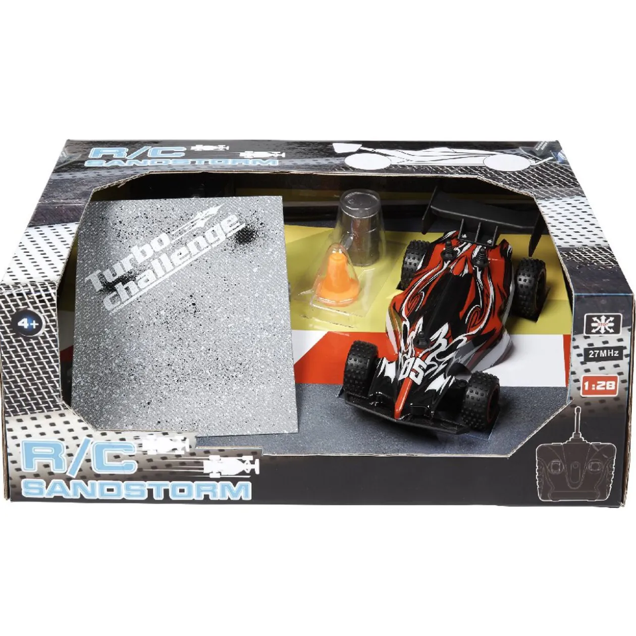 Voiture télécommandée avec tremplin et accessoires