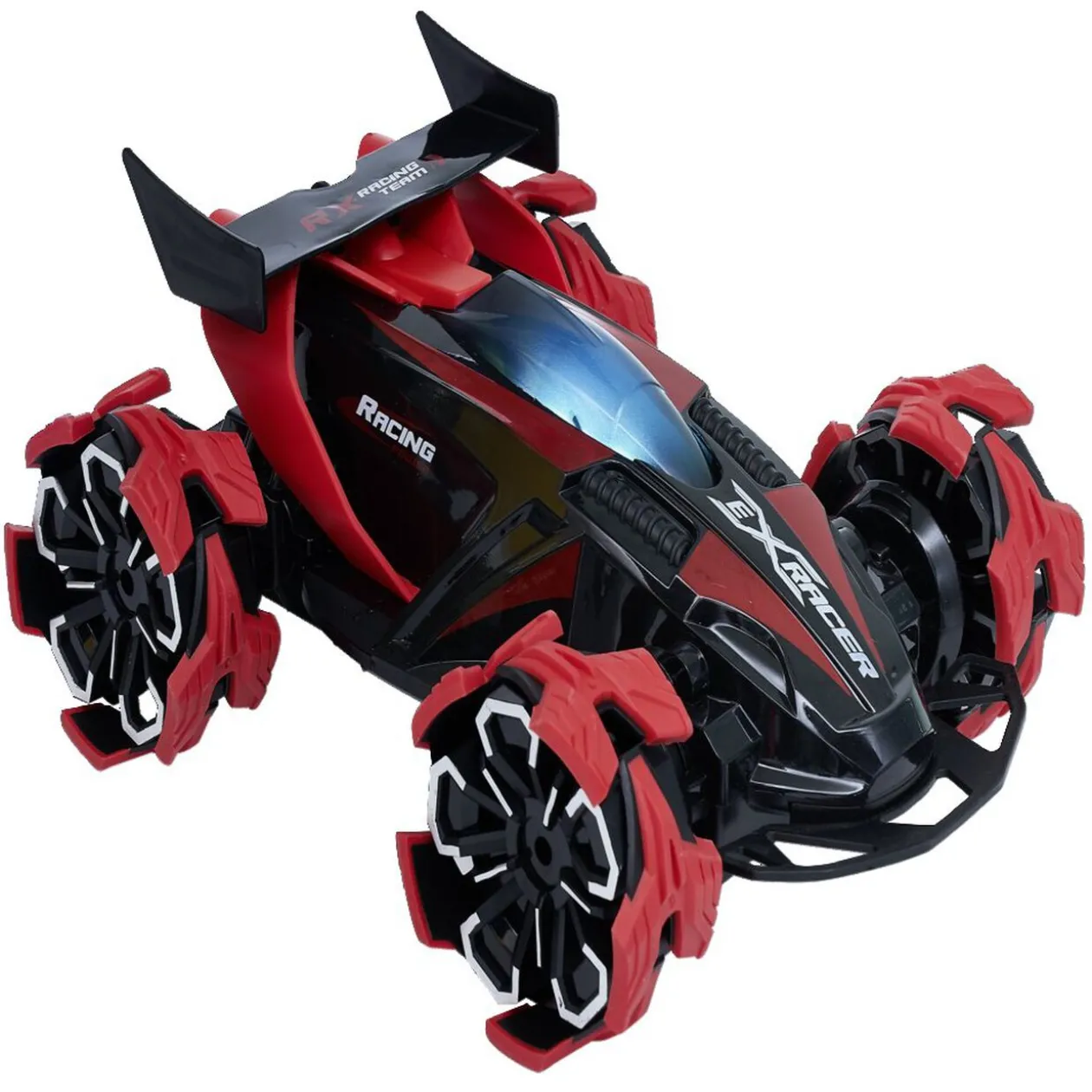 Voiture télécommandée sonore et lumineuse rouge