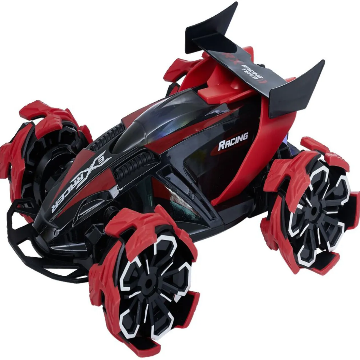 Voiture télécommandée sonore et lumineuse rouge