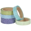 Washi tape x6 bleu et vert 5m