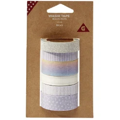Washi tape x6 pastel 5m