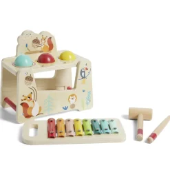 Xylophone marteau 2en1 en bois