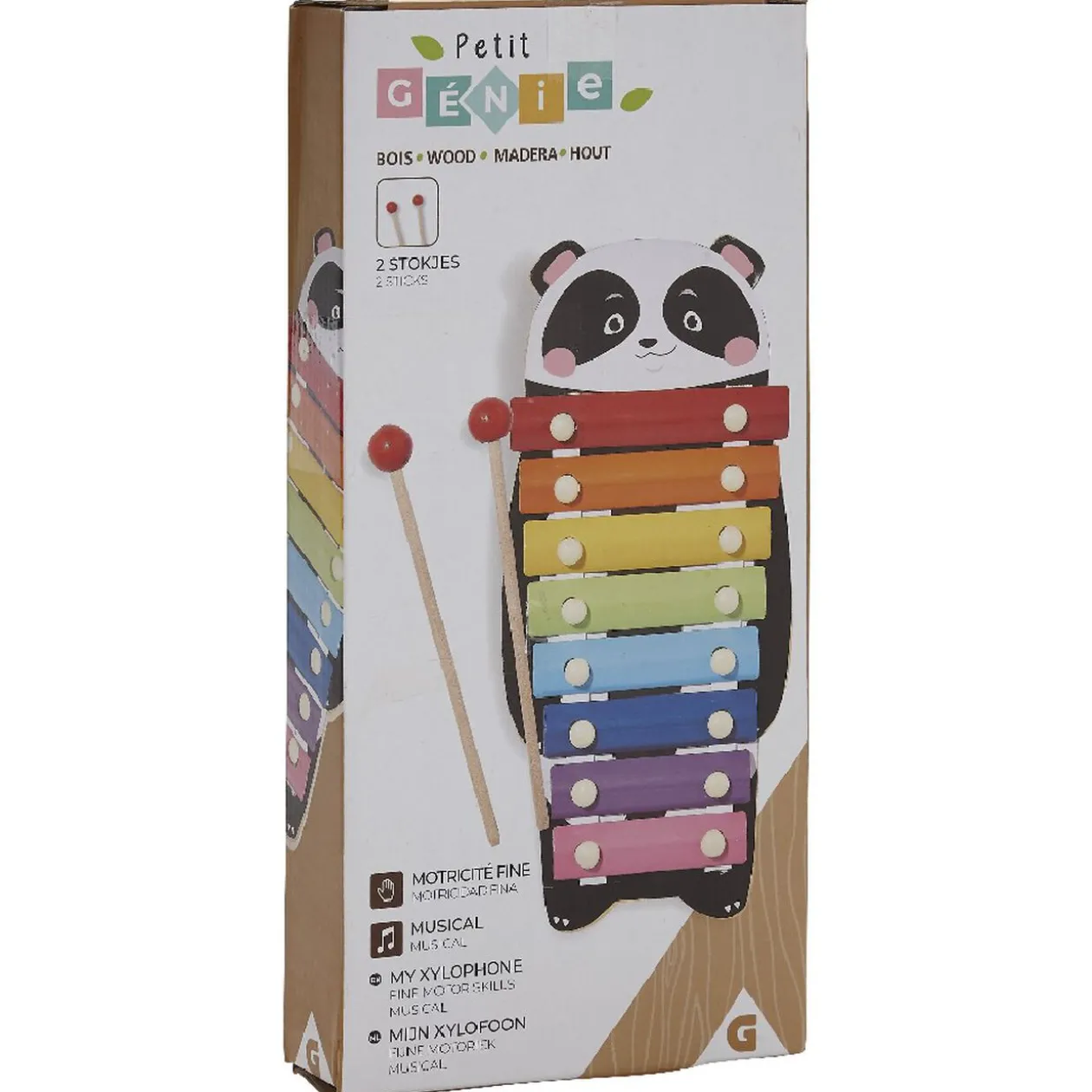 Xylophone multicolore 8 clés socle animal