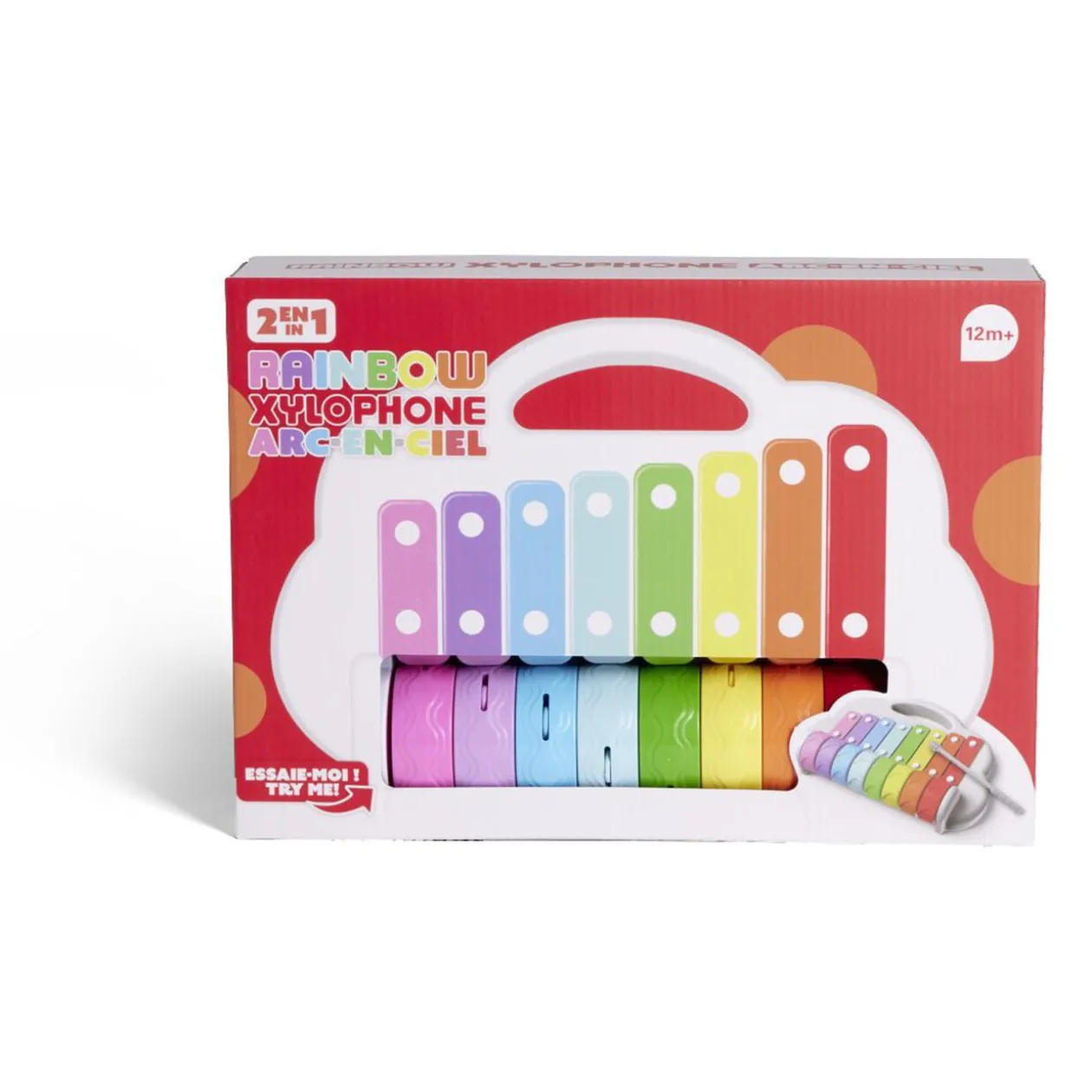Xylophone multicolore métal et plastique 30,5x21,5xép7cm